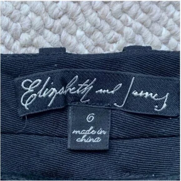 Elizabeth and James Black Wool Blend Pleated Front Dress Pants Size 6 - Picture 5 of 11